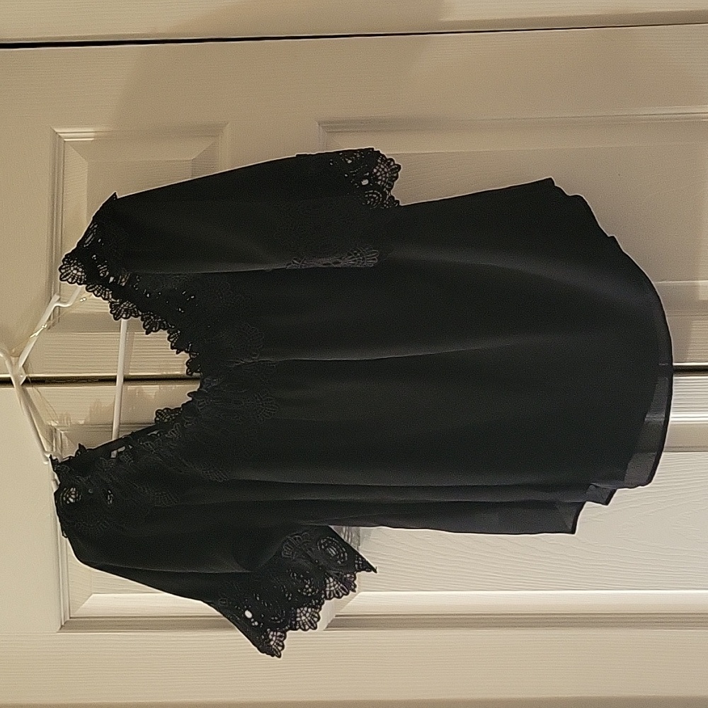 Black off the shoulder blouse